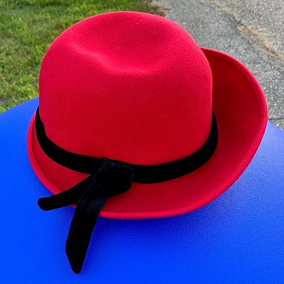 1980s Vintage LAURA ASHLEY 100% Wool Raspberry Women’s Hat - Picture 8 of 16